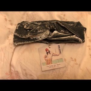 Sage green velvet I’m With the Band headband